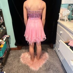 Pink ombré Sherri Hill altered to a size 000. Spring fling, homecoming.